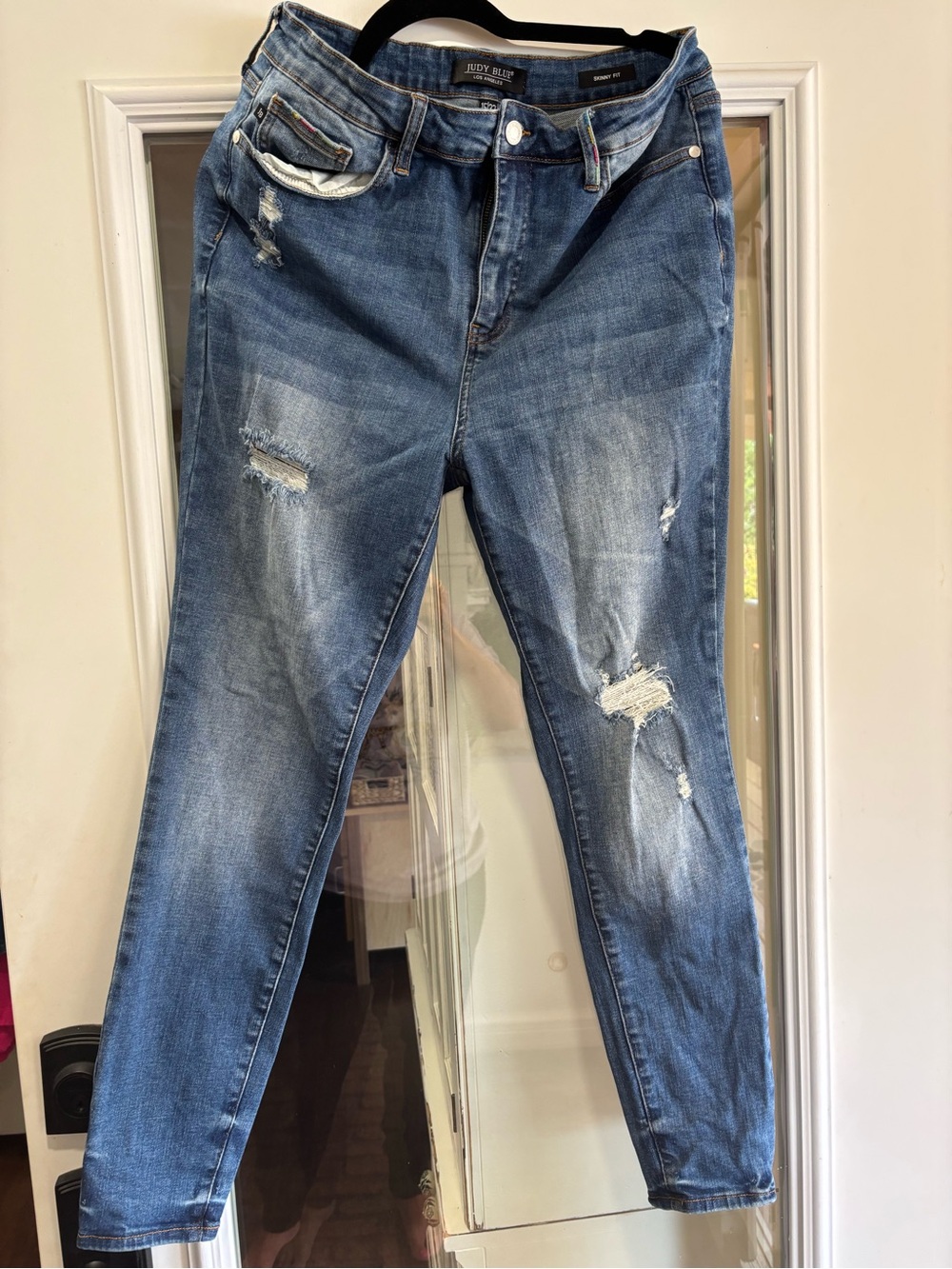 Judy Blue Women's Distressed Light Blue Skinny Jeans